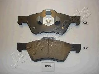 Комплект тормозных колодок дисковый тормоз JAPANPARTS PA315AF