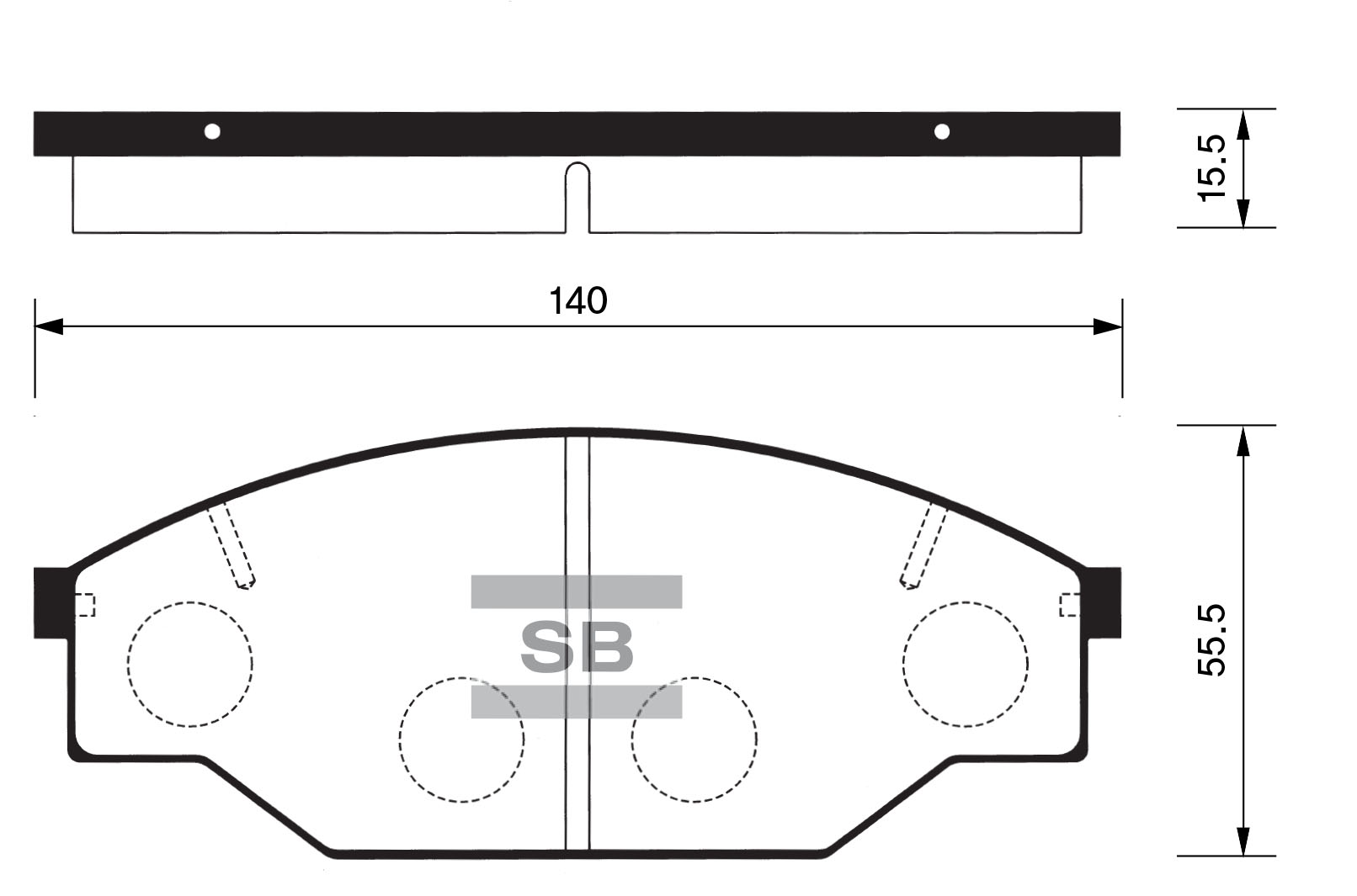 КОЛОДКИ ТОРМОЗНЫЕ SANGSIN SP1121