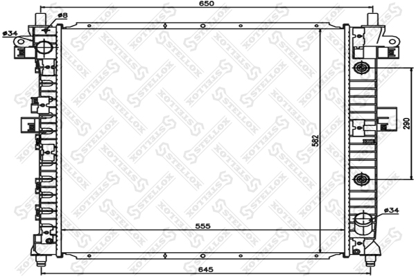 Радиаторосновной STELLOX 1026287SX STELLOX 1026287SX