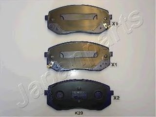 Колодки тормпер JAPANPARTS PAK20AF