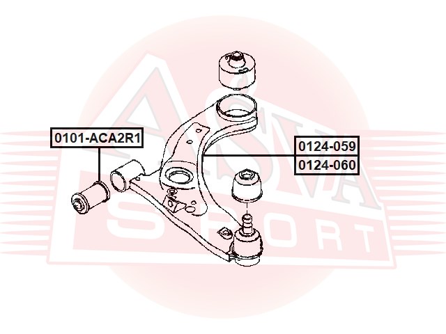 РЫЧАГ ПЕРЕДНИЙ НИЖНИЙ ПРАВЫЙ ASVA 0124059