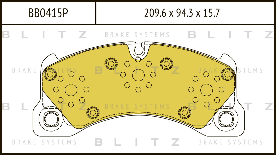 Колодки тормозные дисковые передние BLITZ BB0415P