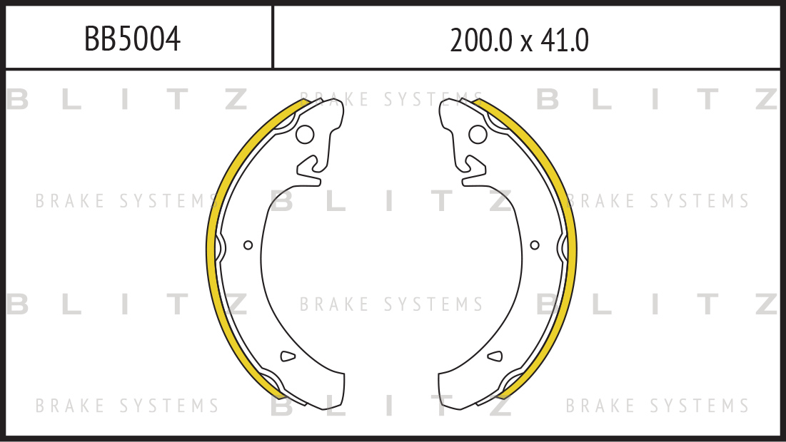 Колодки тормозные барабанные BLITZ BB5004