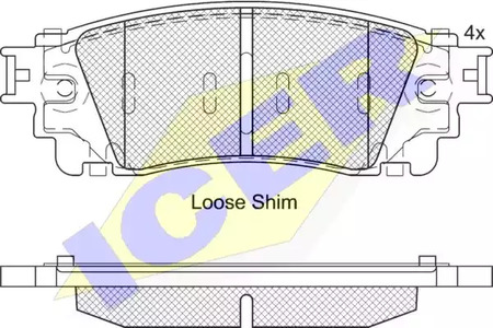 Колодки тормзад ICER 182241