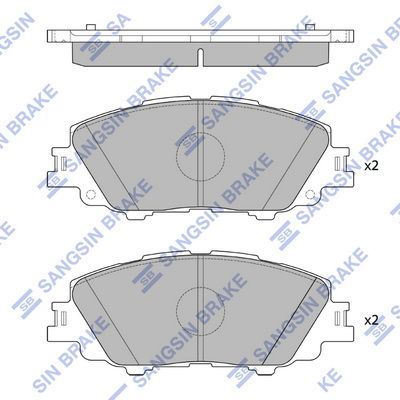 Колодки тормозные дисковые комплект SANGSIN SP4340