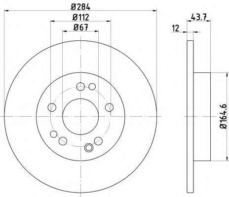 Диск тормозной MINTEX MDC362