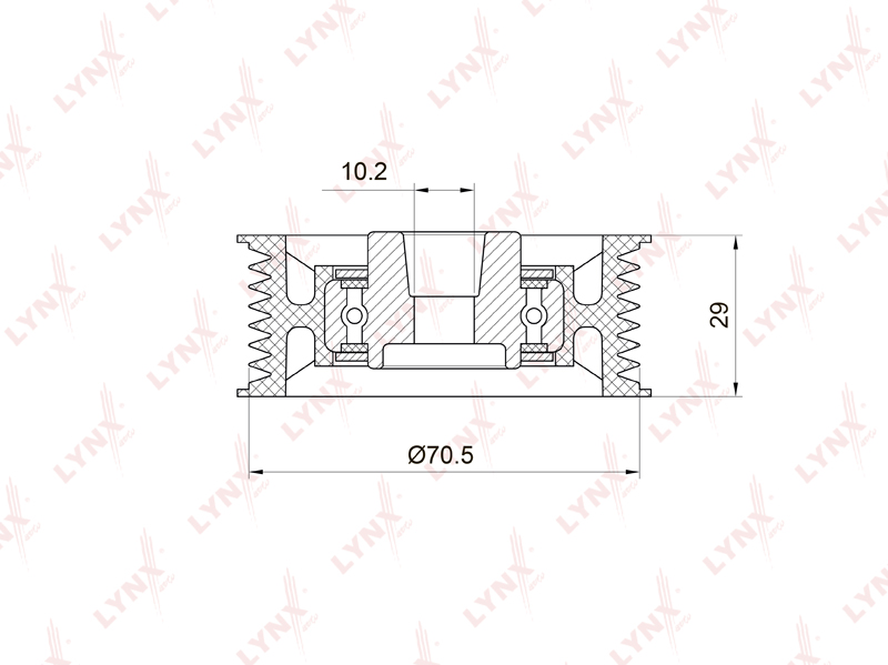 Ролик обводной приводного ремня LYNXAUTO PB7022