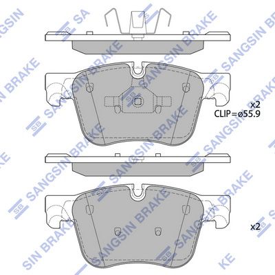 Колодки тормозные SANGSIN SP4032