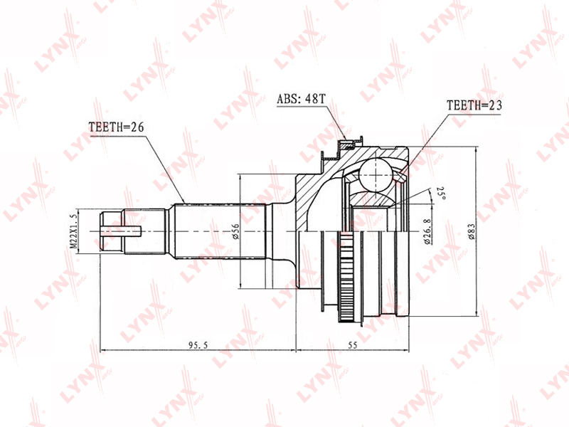 Комплект шруса LYNXAUTO CO7506A