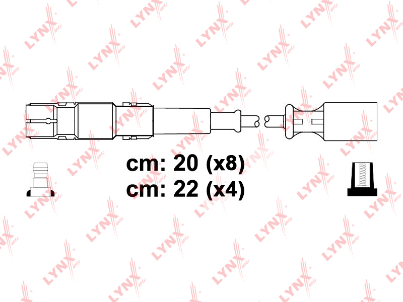 Комплект высоковольтных проводов (класс E) LYNXAUTO SPE5322