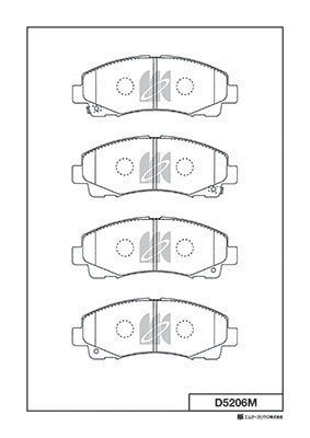 Колодки тормозные дисковые | перед | KASHIYAMA D5206M