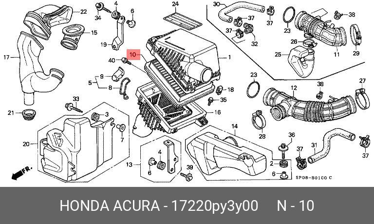 Фильтр воздушный HONDA 17220PY3Y00