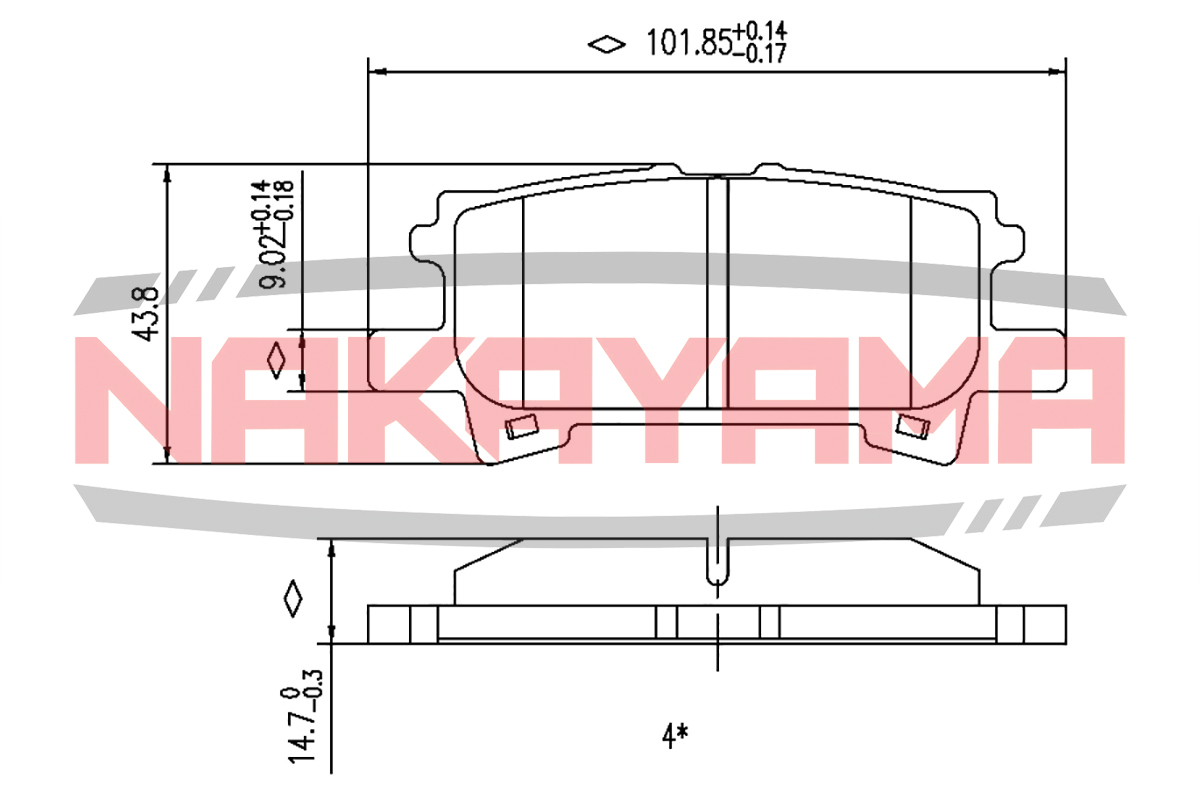 Колодки тормозные дисковые NAKAYAMA P2020NY