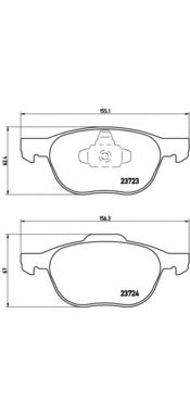 Колодки тормпер BREMBO P24061