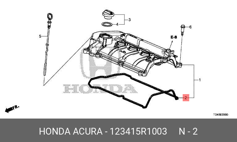 прокладка клапанной крышки GP5 GP6 RU4 GB6 12341-5R1-003 HONDA 123415R1003