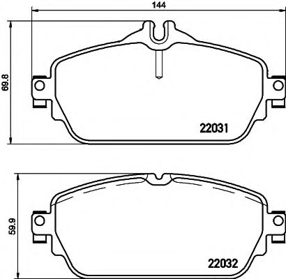 Комплект тормозных колодок HELLA 8DB355021551