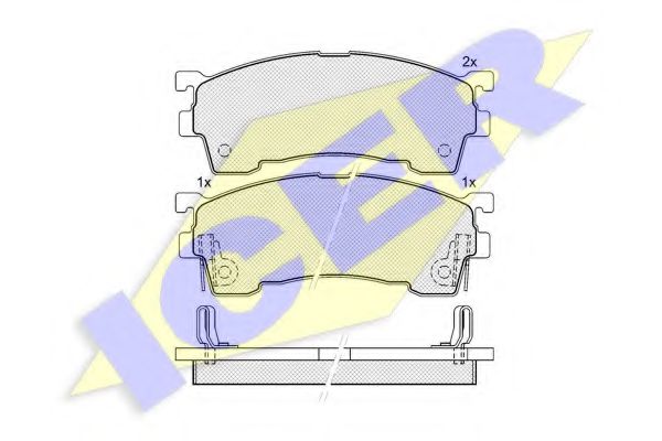 Колодки тормозные дисковые ICER 180971204