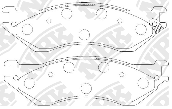 Колодки Торм Lincoln Navigator 54 1997 - 2002 NiBK арт PN0079 NIBK PN0079
