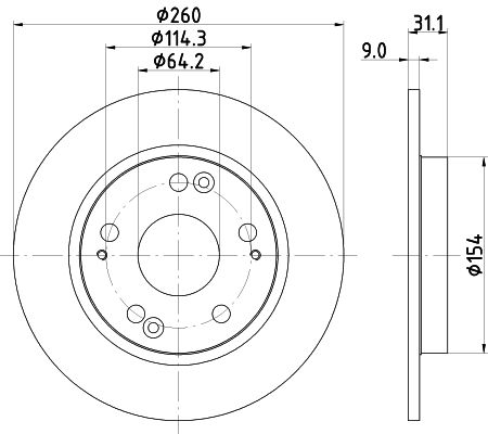 Диск тормозной | зад | NISSHINBO ND8043K