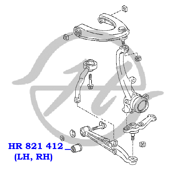 Сайлентблок нижнего рычага передней подвески HANSE HR821412