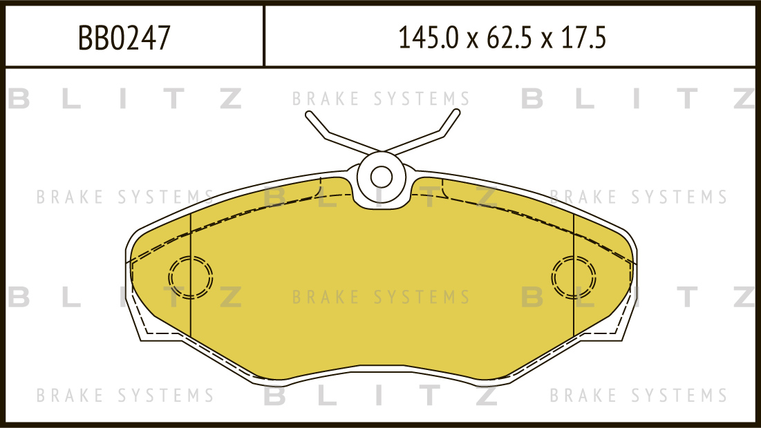 Колодки тормозные дисковые передние BLITZ BB0247