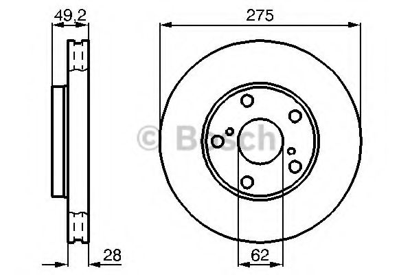 Диск тормозной BOSCH 0986478632