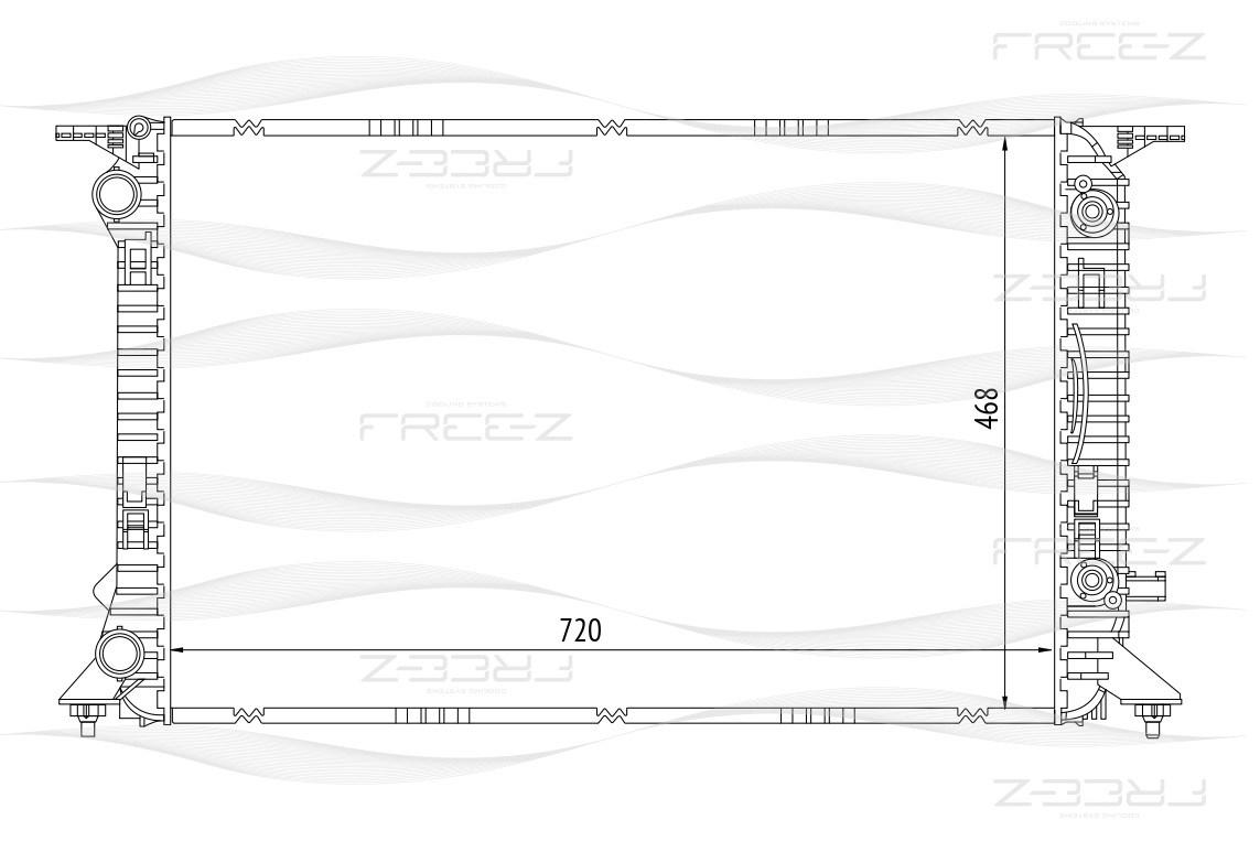 Радиатор системы охлаждения FREE-Z KK0255