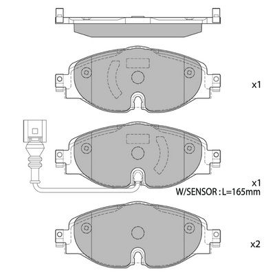 колодки дисковые передние  Audi A3 VW Golf VII 12TSI-18TFSI/20TDI 12 HAGEN GP1678