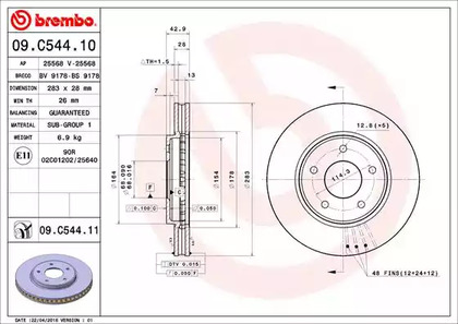 Brake Disc BREMBO 09C54411