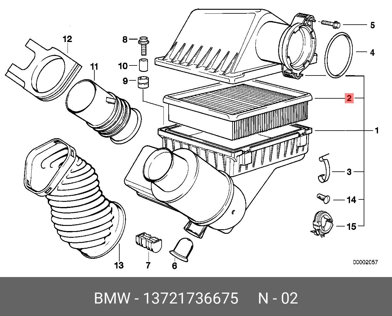 Фильтр воздушный BMW 13721736675