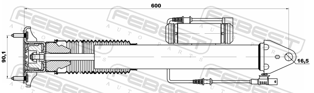 Амортизатор задний GASTWIN TUBEELECTRIC CONTROL FEBEST 16110001R