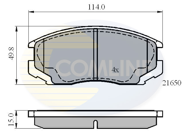 ТОРМОЗНЫЕ КОЛОДКИ ПЕРЕД MITSUBISHI COLT/LANCER -0 COMLINE CBP0415