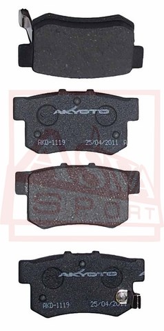 Комплект тормозных колодок дисковый тормоз | зад | ASVA AKD1119