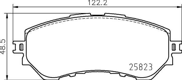 Колодки тормозные перед TOYOTA YARIS 13- NISSHINBO NP1131