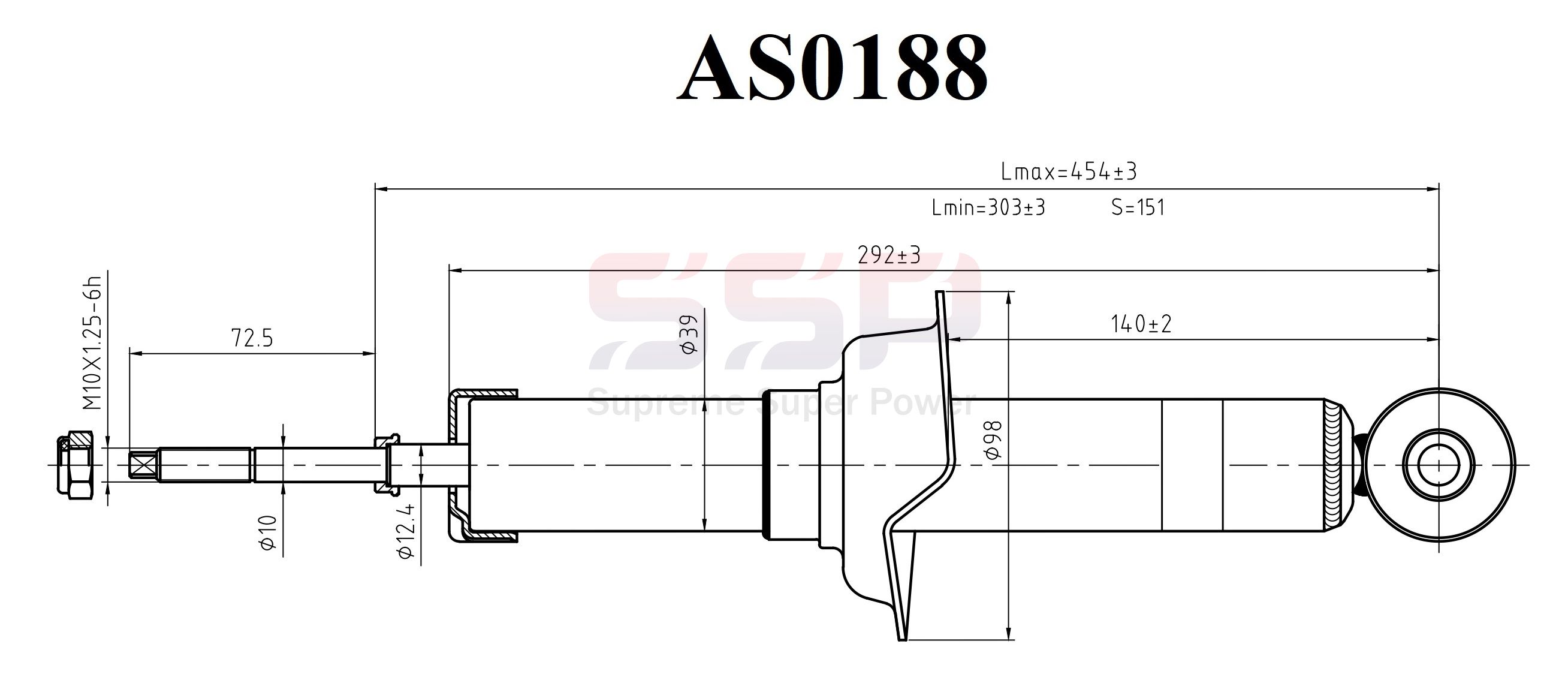 Стойка амортизационная SSP AS0188