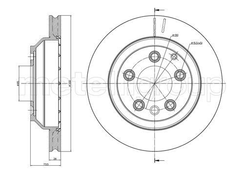 Тормозной Диск Metelli арт 230883C METELLI 230883C