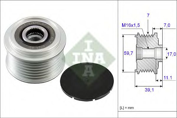 Шкив генератора INA 535005310