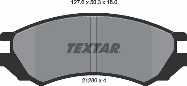 Комплект тормозных колодок дисковый тормоз TEXTAR 2128002