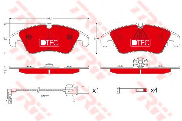 Колодки тормпер DTEC TRW GDB1768DTE