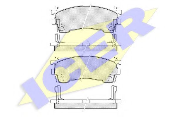 Колодки тормозные дисковые | перед | ICER 180971