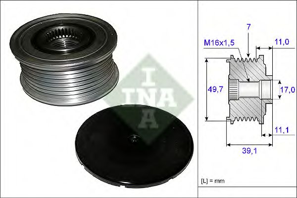 Шкив генератора INA 535008410