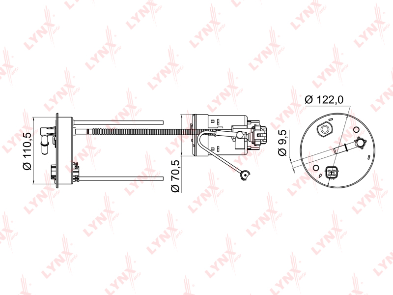 Фильтр Топливный Honda Accord Viii / Ix 20 / 24 (Cp_Cu_Cw_) 08- / LYNXAUTO LF950M