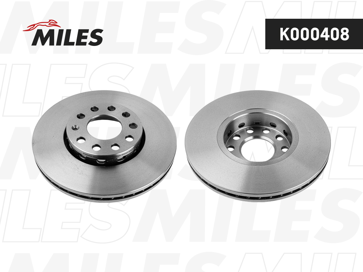 Диск тормозной передний MILES K000408