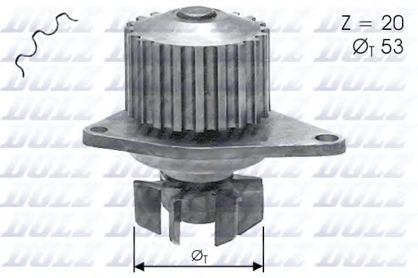 C-110_помпа Peugeot 306/309/405 Citroen ZX/Xsara/AX 10-14/14D 87 DOLZ C110