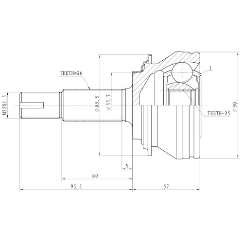 Шрус Наружный Toyota Prius (09--15) Zikmar арт Z87070R ZIKMAR Z87070R