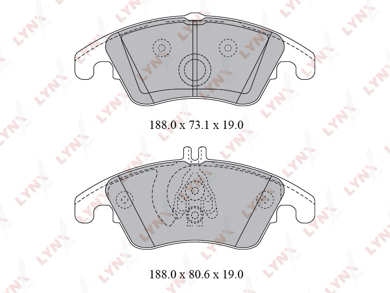Колодки тормозные дисковые | перед | LYNXAUTO BD5350