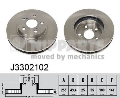 Диск тормозной NIPPARTS J3302102