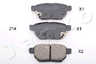Комплект тормозных колодок дисковый тормоз JAPKO 51214