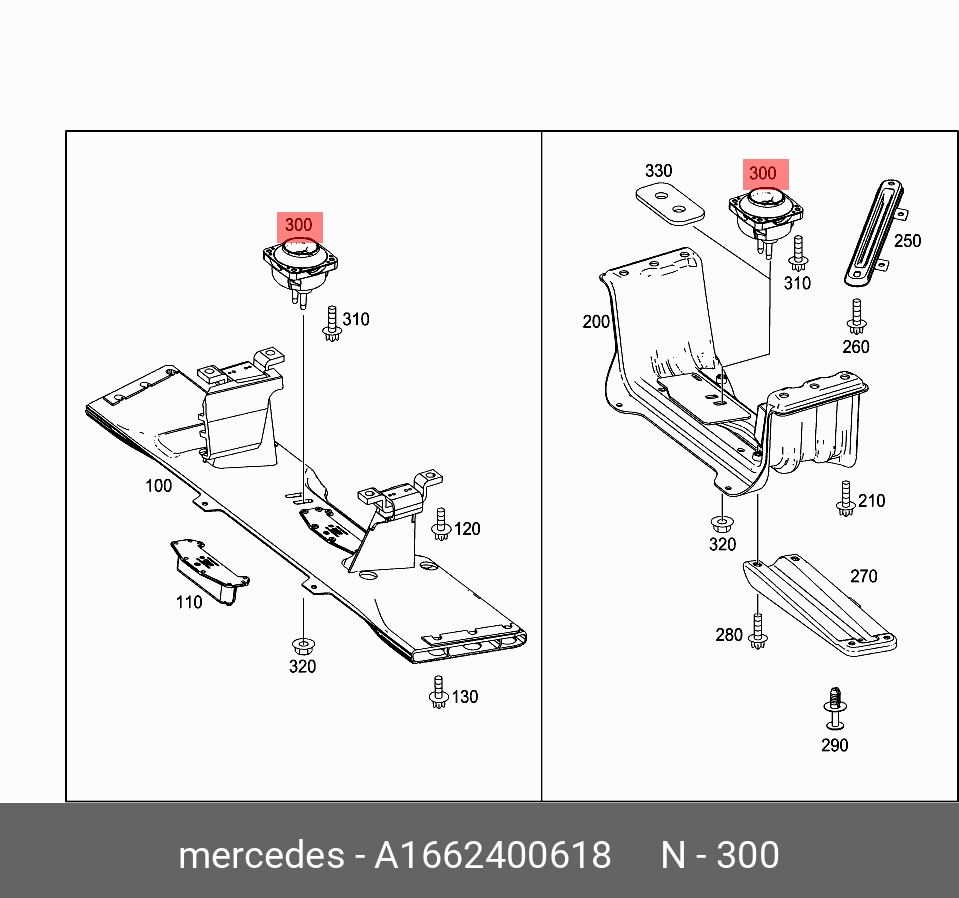 A 166 240 06 18 Mercedes Опора задняя купить цены от 11293 руб в