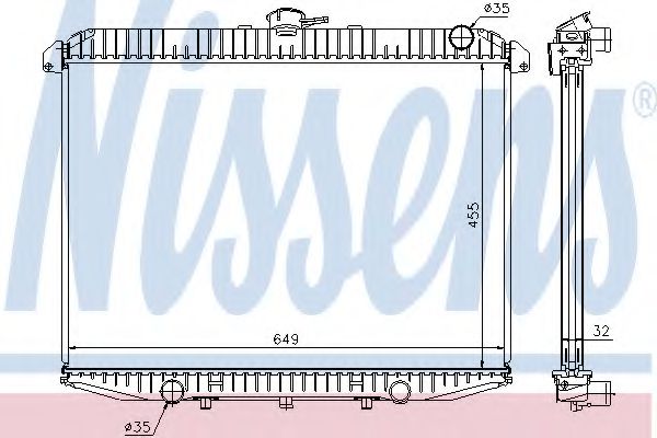 Радиатор двигателя NISSENS 62069A